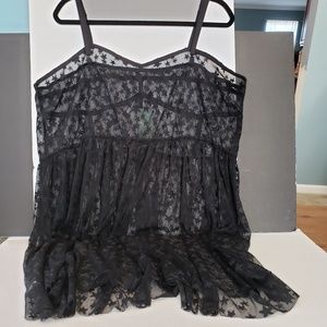 Wild Fable Black Sheer Lace Sexy Star Dress Top 2X